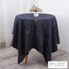 Toalha de Mesa Antiga Retrô Pano de Fundo para Fotografia Algodão Linho Estilo Chinês Toalha de Mesa com Caligrafia Pano de Cobertura para Mesa de Chá Zen Chinesa