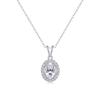 Collar Colgante de Cadena Larga Estilo Coreano En Stock Versátil Transfronterizo Simple Moda Plata S925 Moissanita Estilo Yis Verano para Mujeres