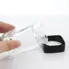 Botella Cuadrada de Vidrio de 100 ml Botella Dispensadora Cosmética Botella para Cannabis Botella para Crema para Fumar Tapa de Rosca de Presión Tapa de Protección para Niños