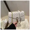 Bolso Pequeño Cuadrado de Mujer Personalizado de Moda Color Sólido Estampado Retro Cadena Verano Nuevo Tendencia Estilo Coreano Cerradura Hombro Único Cruzado