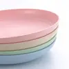Prato de jantar popular de estilo nórdico transfronteiriço de trigo 20cm prato redondo para bolinho prato doméstico caixa de presente pode imprimir logotipo