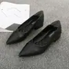 Zapatos de Cuero de Suela Blanda para Mujer, Zapatos de Trabajo con Tacón Grueso, Zapatos para Viajar al Trabajo, Zapatos para Auxiliares de Vuelo para Estar de Pie Mucho Tiempo, Zapatos Profesionales Negros para Entrevista y Trabajo