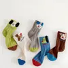Calcetines para Niños, Estilo de Malla Fina de Verano, Versión Coreana, Lindos Calcetines de Perro de Moda, Versátiles Calcetines de Algodón Puro de Caña Media para Verano, Unisex