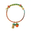 Zongzi Pequeno Tecido à Mão com Fio de Cinco Cores, Novos Acessórios DIY Estilo Étnico Chinês, Pulseiras Festivas Infantis Estilo Casal