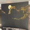 Fundo de escultura em couro Luz de parede Luxo em relevo Hard Bag Fundo Parede TV Sofá Sala de estar Cabeceira Macia Bolsa Painel de parede de pintura chinesa