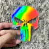 Caveira Justiceiro Marvel Adesivo Gravado Vazado Laser Refletivo Adesivo de Carro PVC Adesivo para Capacete de Moto