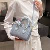 Bolso Boston 2025 Primavera Diseño Nicho Bolso de Hombro para Mujer Casual Simple Texturizado Bolso Cruzado para Viajeros