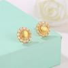 Pendientes de perlas estilo europeo y americano para mujer, colgantes traseros, estilo francés transfronterizo, ligeros, de lujo, con diseño de mariposa y flores, de celebridades de Internet.