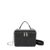 Bolsas de nicho transfronteiriças para mulheres, nova bolsa clássica estampada em formato de caixa, bolsa de ombro e transversal da moda com corrente