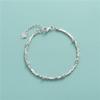 Plata esterlina S925 plata lisa cuadrado pequeño plata rota arandela DIY hecho a mano pulsera de perlas con cuentas mini accesorios espaciadores