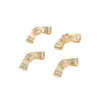 Chapado en Oro de 14K Lazo Cepillado Cinta de Satén con Cuentas Tira de Papel Brillante Nudo Separador Accesorios para Joyería DIY