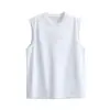 Camiseta sin mangas de marca moderna para hombre 2026 Verano Nuevo estilo Corte de hombro ancho Manga corta Holgada Moda Chaleco deportivo para hombre