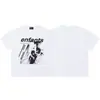 ERD Melancolia Rica Segunda Geração Estilo Americano High Street Estampa de Figura Verão Retrô Camiseta Casual Solta de Manga Curta Masculina e Feminina