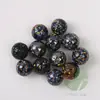 90 Piezas 16mm color sésamo negro de porcelana vidrio perlas 1.6cm leche Negro Rojo Amarillo Azul Verde canicas de queso 500g