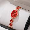 Nuevo Reloj de Lujo con Pedrería para Mujer, Esfera Redonda Pequeña, Temperamento de Moda, Reloj de Pulsera Pequeño con Diamantes de Colores