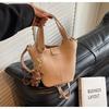 Bolso Mujer 2025 Nuevo de Axila para Llevar en la Mano Texturizado Bolso de Mujer Bolso de Mano de Piel Suave Lichi Bolso Cubo Bolso Cruzado