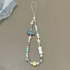 Cámara Azul Estrella Fresca Teléfono Móvil Cordón Hecho a Mano Colgante de Cuentas Ccd Cadena de Teléfono Móvil Colgante de Cadena Popular de Moda D