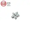 Brincos de Titânio F136 com Zircônia Floral de Cinco Círculos Versátil Tendência Joias para Piercing Corporal Atacado