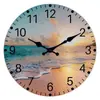 Reloj de Pared de Troncos de Madera Transfronterizo Simple Nórdico Silencioso para Sala de Estar Reloj Decorativo para el Hogar de Moda Venta al por Mayor