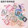 Película PE Caja Transparente para Joyería Exhibidor de Aretes Anillos Collares Caja de Almacenamiento Cuadrada Colgante Negro Blanco Venta al por Mayor