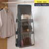 Saco de armazenamento pendurado saco porta de tecido traseiro à prova de poeira guarda-roupa doméstico rack de armazenamento dormitório artefato roupas cozinha saco de armazenamento