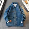 Jaqueta Jeans Masculina Nova Estilo Coreano Ins Tendência Estilo Hong Kong Juventude Roupa de Trabalho Jaqueta Solta Versátil para Homens Primavera e Outono 2023