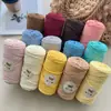 200 gramos de un grupo de bolsa redonda de algodón hueco de 2 mm tejida a crochet bolsa tejida a mano DIY fabricantes de ovillos de lana al por mayor