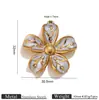 Colgante de Flor de Esmalte Chapado en Acero Inoxidable de 18 Quilates, Diseño Único, Accesorios para Hacer Collares y Pendientes DIY