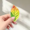 50 Piezas de Pegatinas Transparentes de Pétalos de Hojas Caídas, Hojas Secas Realistas Estilo Ins de Otoño, Decoración Impermeable para Diario, Pegatinas para Tazas de Agua y Auriculares