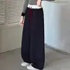 Pantalones de chándal para niña 2026 nuevo estilo de otoño, cintura con bloques de color para niños medianos a grandes, pantalones de pierna ancha, pantalones de pierna curva, pantalones deportivos de otoño, pantalones largos