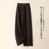 Calças de Lã Flare Femininas Inverno Cintura Alta Soltas Perna Reta Estreita Calças 2026 Novo Estilo Feminino Emagrecedoras Casuais Que Cobrem a Carne