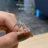 Anillo coreano simple comodín amor flor aretes de cristal en polvo fresco pequeño lindo aretes accesorios de hada pequeños