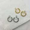 Brincos de Prata Torcidos Moda Personalizados Placa de Incenso para Mosquitos Clipe de Orelha Brincos de Luxo Leve Estilo Frio Feminino Argola de Orelha Coreana Brincos de Celebridade da Internet