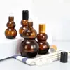 Cosméticos Frasco de Óleo Medicinal Esfera de Vidro Frasco à Prova de Luz Frasco de Óleo Cor de Chá Duplo Abóbora Frasco de Vidro Multiespecificação