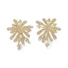 Brincos de Fogos de Artifício com Diamantes Incrustados em Agulha de Prata Estilosos Europeus e Americanos Full Diamond de Nicho Únicos Brincos de Luxo Acessível Design de Brincos de Alta Qualidade
