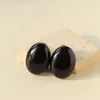 Pendientes Minimalistas de Piedra Natural Personalidad Dopamina Pendientes de Gama Alta Diseño de Nicho Pendientes Redondos para Mujer