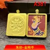 Venda Direta da Fábrica Colar com Pingente de Thangka de Buda Pintado à Mão Casca de Aço Titânio Pingente de Presente Auspicioso Pingente de Thangka