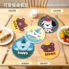 Novo Porta-Copo Tapete de Mesa Urso PVC Tampo de Mesa Anti-Escaldante Isolamento Térmico Base para Panela Fofo Desenho Animado Porta-Copo Redondo Almofada de Isolamento Térmico