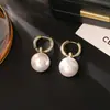 Brincos de Pérola de Vidro Shijia para Mulheres, High-End, Brincos Requintados e Elegantes, Design de Nicho, Brincos da Moda Atacado