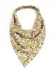 Nuevo bolso de tela floral pañuelo para la cabeza accesorios para el cabello pañuelo triangular diadema para el cabello liga para el cabello banda elástica tocado versátil