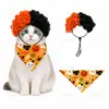 Peluca Afro Divertida Bicolor para Mascotas Peluca Rizada Universal de Payaso para Gatos, Perros y Patos para Fiestas Navideñas y Sesiones de Fotos