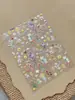Adesivos de Unha para Buquê Pintados à Mão com Tema de Formiga, Galhos de Flores Coloridos e Laços, Adesivos Suaves de Decoração de Unhas Femininas Yt9013