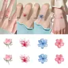 Hermosas pegatinas de tatuaje de dedo de loto estilo chino, coloridas, lavables, alto valor estético, impermeables, estilo puro y fresco