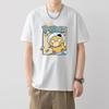 Camiseta de verano de manga corta estampada para hombres y adolescentes, moderna, combinable, holgada, con cuello redondo, transpirable, informal, deportiva.