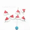 Nova Arte 20MM Contas de Madeira Brancas Estampadas Cor de Boneco de Neve de Natal Contas de Madeira DIY Decoração de Casa para Feriados Contas de Madeira