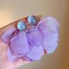 Aretes de Borla con Cuentas de Flores de Aliento Nocturno ~ Aretes de Tuerca para Mujer con Flores de Color Contraste Retro, Aretes de Tuerca para Vacaciones, Aretes de Estilo Étnico