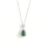 Nuevo collar de calabaza verde esmeralda de imitación estilo chino, cadena para la clavícula minimalista china moderna de lujo ligero, accesorio exquisito y versátil