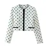 Blazer Versátil de Moda de Lunares Estilo Francés Popular en Aliexpress Europeo y Americano Transfronterizo para Mujer