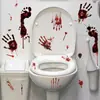 Ms2472 Pegatina de Pared Creativa Tema Halloween Mano con Garra Sangrienta Fondo Decoración Festival Dormitorio Pegatina de Pared Gran Cantidad Negociable
