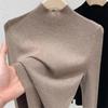 Ropa de punto para mujer Primavera y Otoño cuello medio alto camisa base ropa interior otoño e invierno estilo occidental suéter de cachemira 2021nuevo top